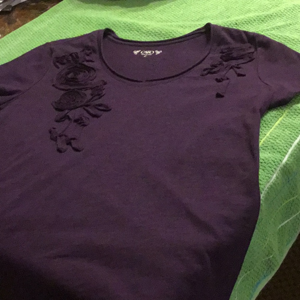 Women’s Embroidered Purple Top